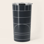 Deco Geometric 04 Black Travel Mug Gallery Image 1