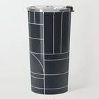Deco Geometric 04 Black Travel Mug Gallery Image 2