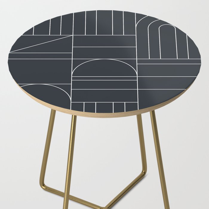 Deco Geometric 04 Black Side Table Gallery Image 2