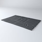 Deco Geometric 04 Black Rug Gallery Image 3