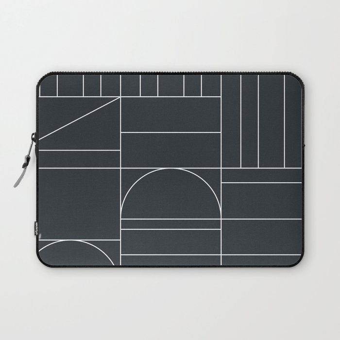 Deco Geometric 04 Black Laptop Sleeve Gallery Image 1