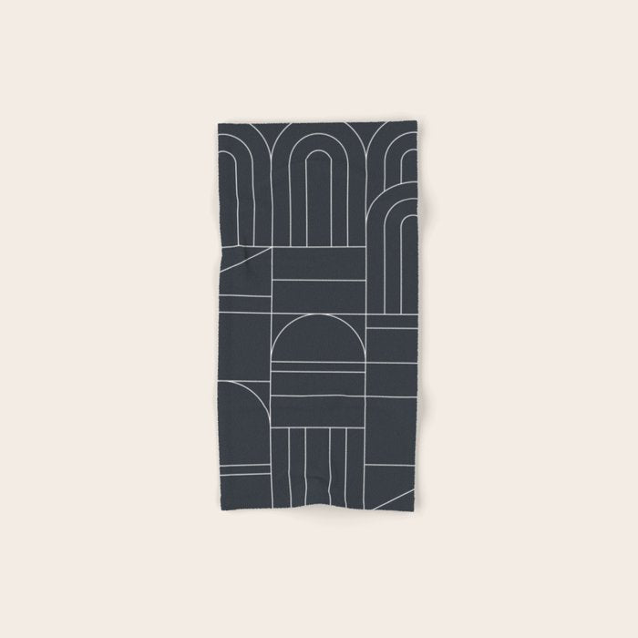 Deco Geometric 04 Black Towels Gallery Image 1