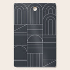 Deco Geometric 04 Black Cutting Board Gallery Image 1