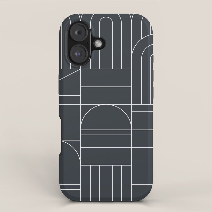 Deco Geometric 04 Black iPhone Case Gallery Image 1