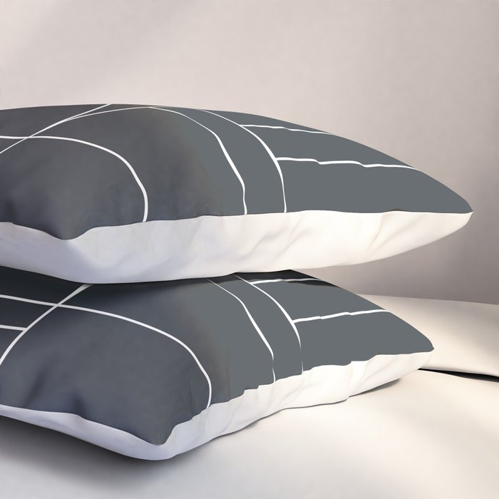 Deco Geometric 04 Black Pillow Sham Gallery Image 3