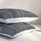 Deco Geometric 04 Black Pillow Sham Gallery Image 3