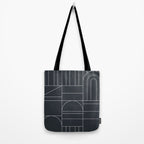 Deco Geometric 04 Black Tote Bag Gallery Image 2