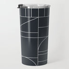 Deco Geometric 04 Black Travel Mug Gallery Image 3