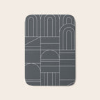 Deco Geometric 04 Black Bath Mat Gallery Image 1