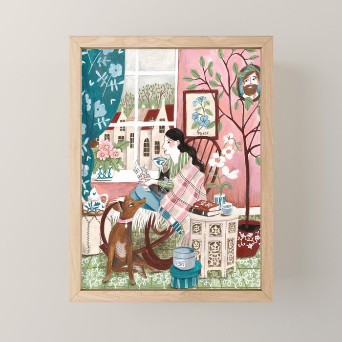 Love for reading Mini Art Print Gallery Image 1