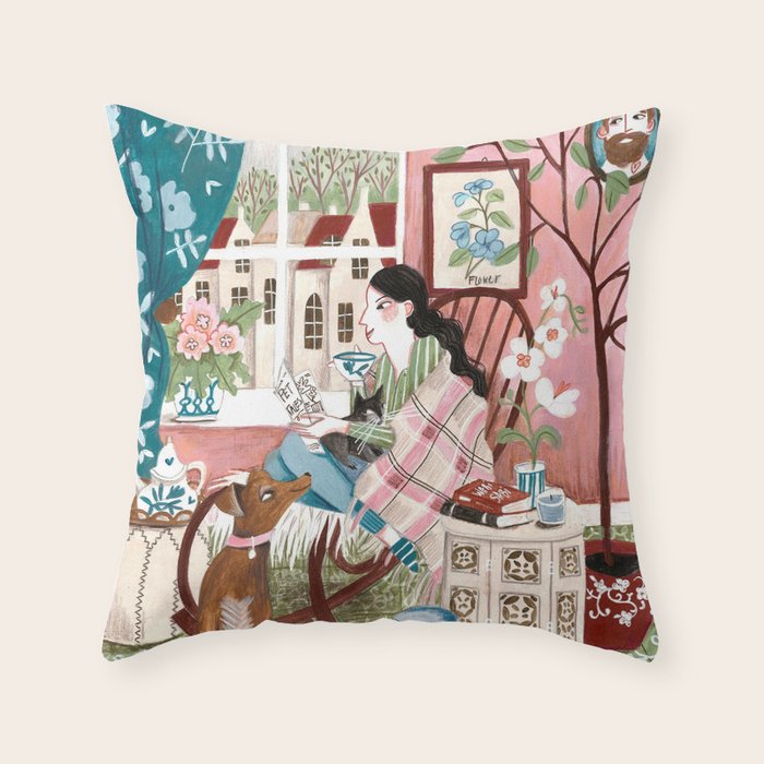 Love for reading Throw Pillow Gallery Image 6