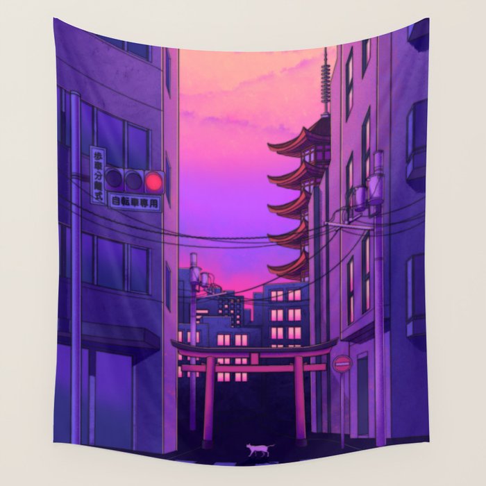 Tokyo Day Wall Tapestry Gallery Image 1