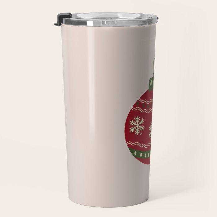 Christmas Bauble Red Travel Mug Gallery Image 3