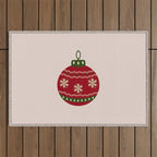 Christmas Bauble Red Outdoor Rug Gallery Image 1