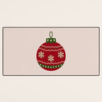 Christmas Bauble Red Desk Mat Gallery Image 3