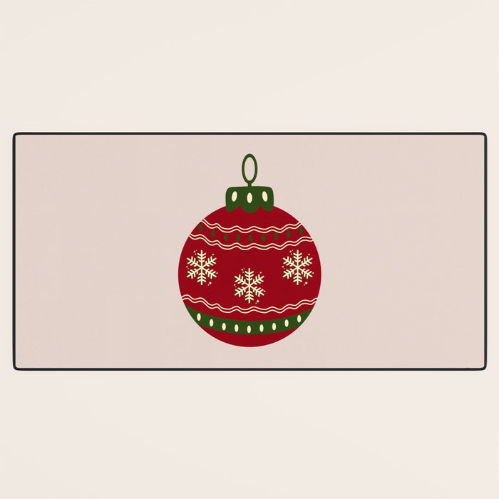Christmas Bauble Red Desk Mat Gallery Image 3