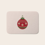 Christmas Bauble Red Bath Mat Gallery Image 1