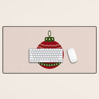 Christmas Bauble Red Desk Mat Gallery Image 1