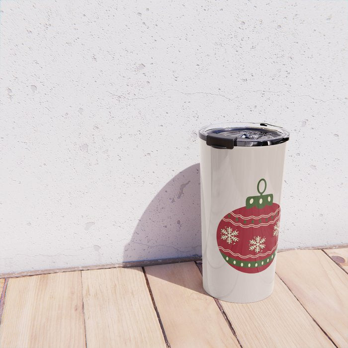 Christmas Bauble Red Travel Mug Gallery Image 4