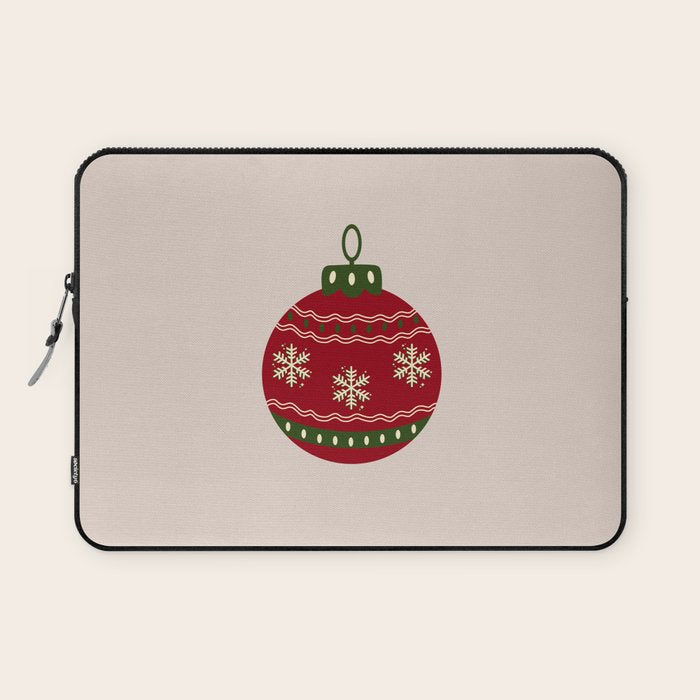 Christmas Bauble Red Laptop Sleeve Gallery Image 1