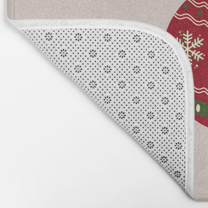 Christmas Bauble Red Bath Mat Gallery Image 2