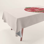 Christmas Bauble Red Tablecloth Gallery Image 1