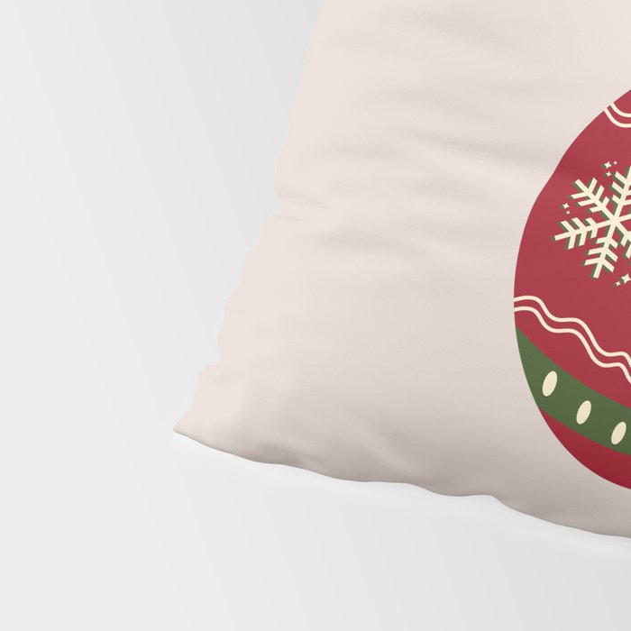 Christmas Bauble Red Pillow Sham Gallery Image 4