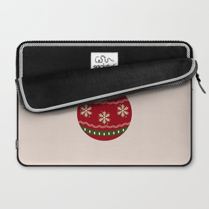 Christmas Bauble Red Laptop Sleeve Gallery Image 2