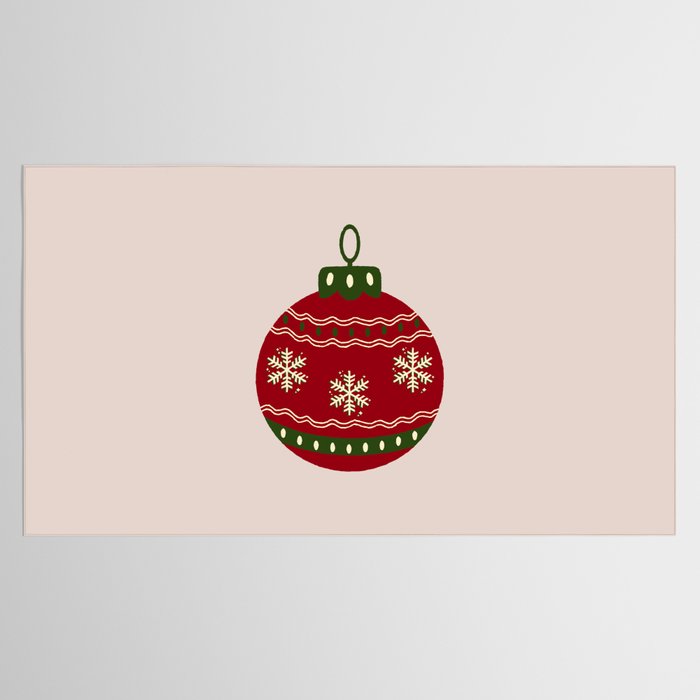 Christmas Bauble Red Tablecloth Gallery Image 2