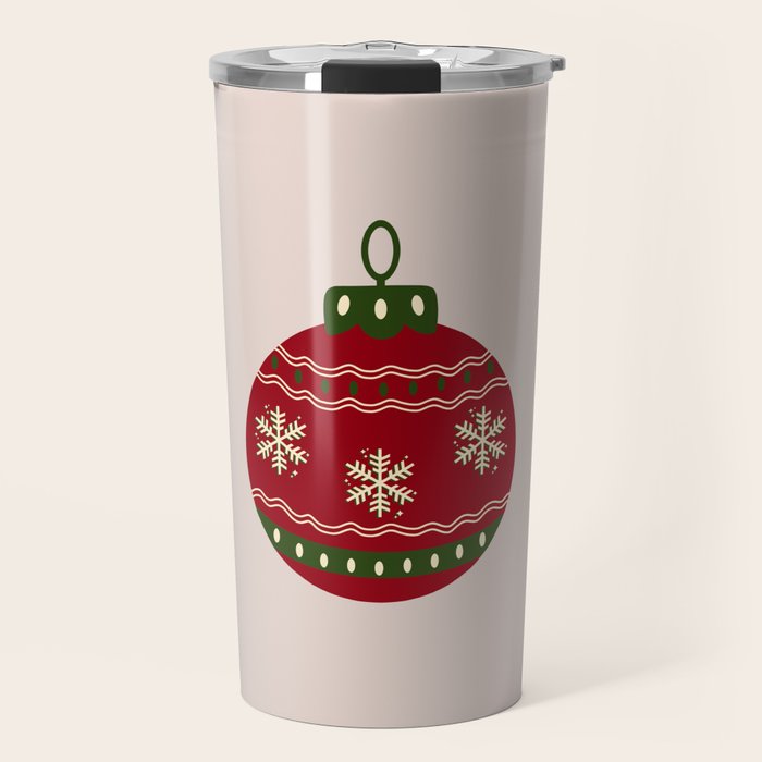 Christmas Bauble Red Travel Mug Gallery Image 1