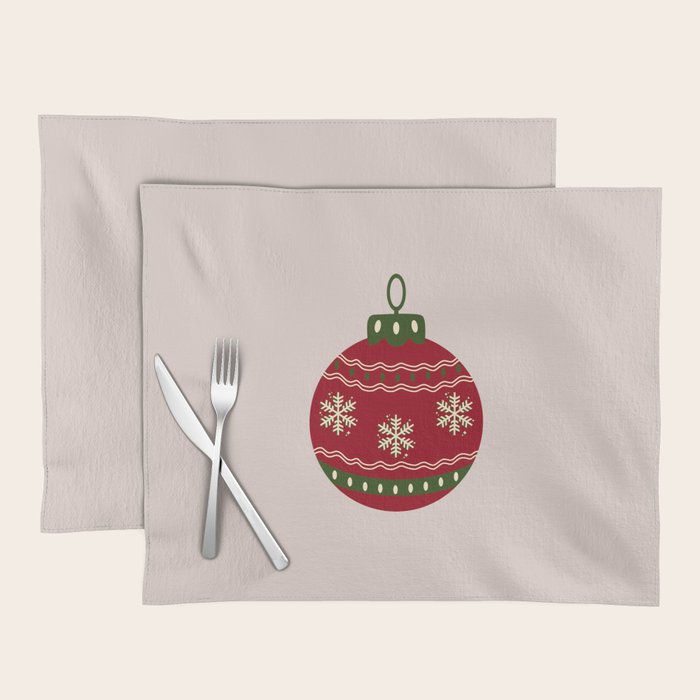 Christmas Bauble Red Placemat Gallery Image 1