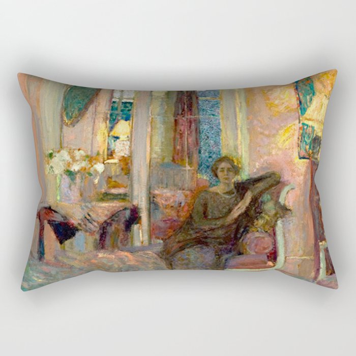 Edouard Vuillard Portrait of Princess Bibesco  Rectangular Pillow Gallery Image 2