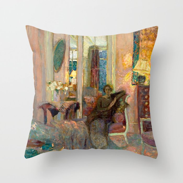 Edouard Vuillard Portrait of Princess Bibesco  Throw Pillow Gallery Image 6