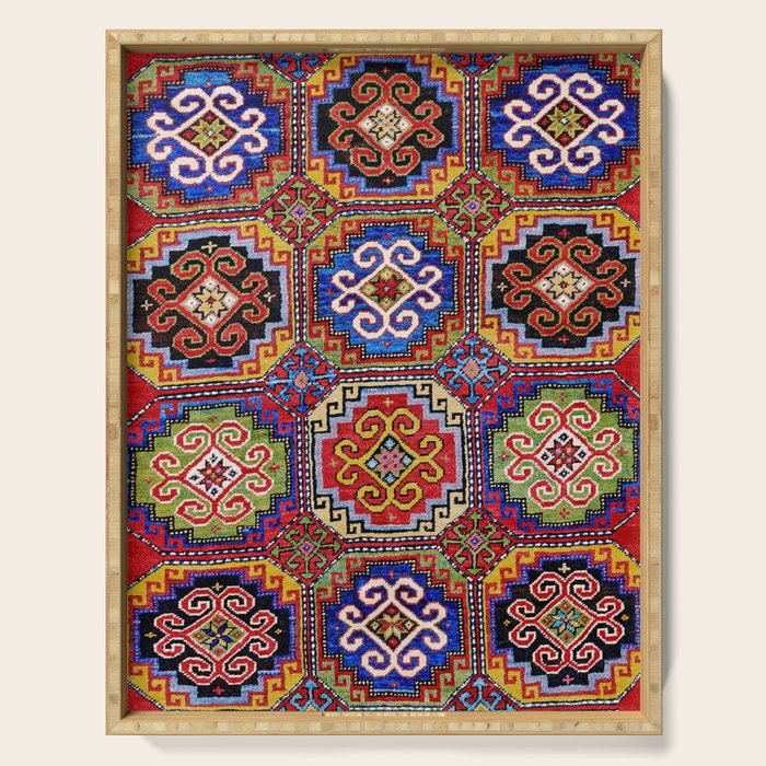 19th Century Armenian Kazak dated 1896 Serving Tray Gallery Image 1