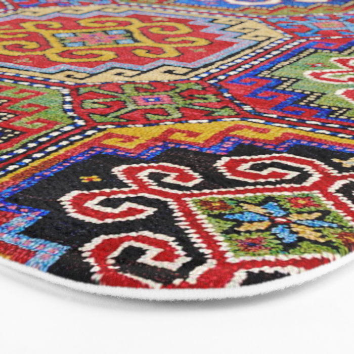 19th Century Armenian Kazak dated 1896 Bath Mat Gallery Image 3
