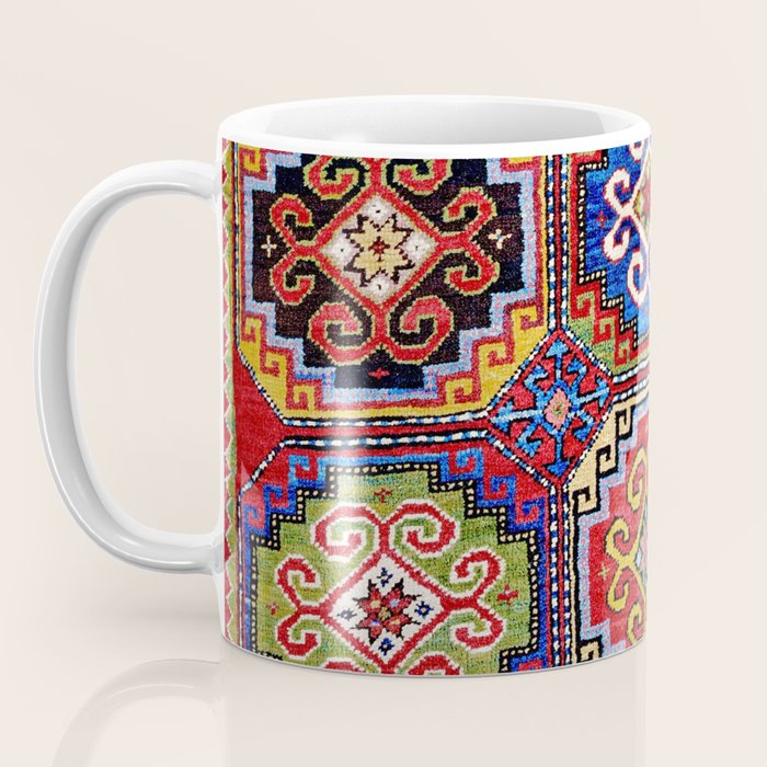 19th Century Armenian Kazak dated 1896 Coffee Mug Gallery Image 3
