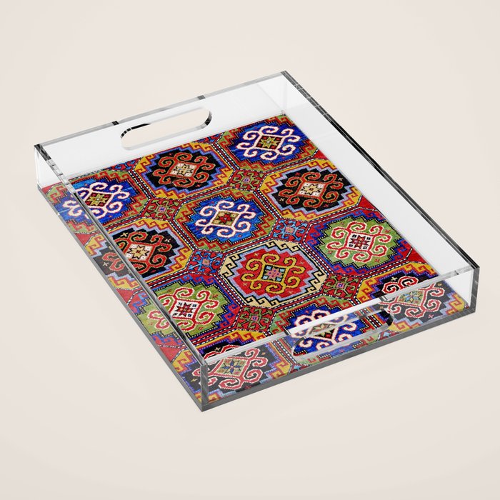 19th Century Armenian Kazak dated 1896 Acrylic Tray Gallery Image 1