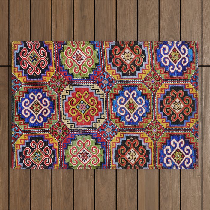 19th Century Armenian Kazak dated 1896 Outdoor Rug Gallery Image 1