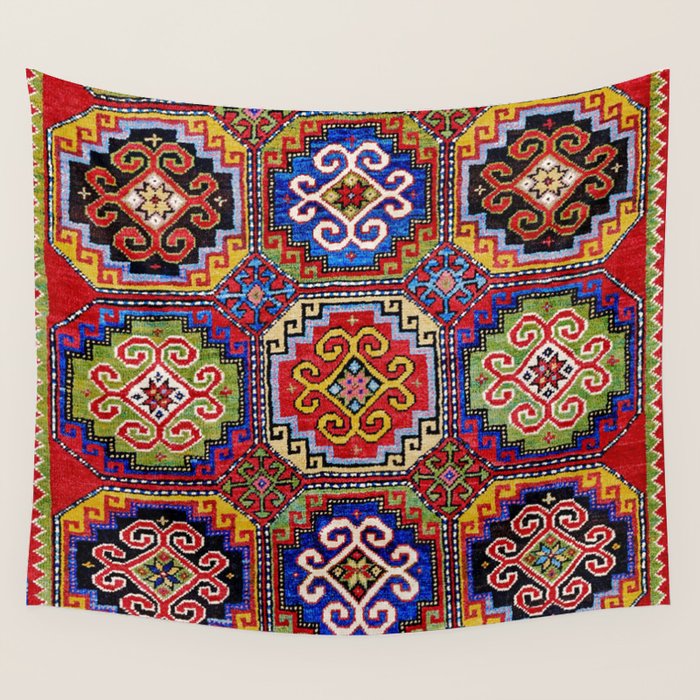 19th Century Armenian Kazak dated 1896 Wall Tapestry Gallery Image 4
