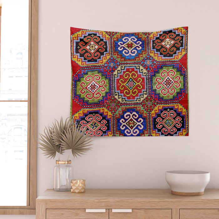19th Century Armenian Kazak dated 1896 Wall Tapestry Gallery Image 2