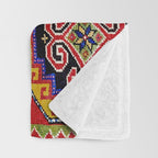 19th Century Armenian Kazak dated 1896 Throw Blanket Gallery Image 3