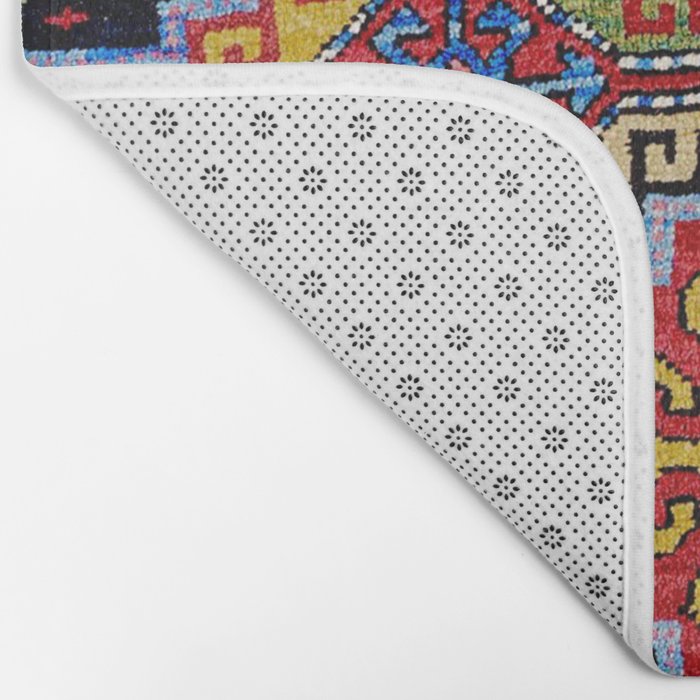 19th Century Armenian Kazak dated 1896 Bath Mat Gallery Image 2