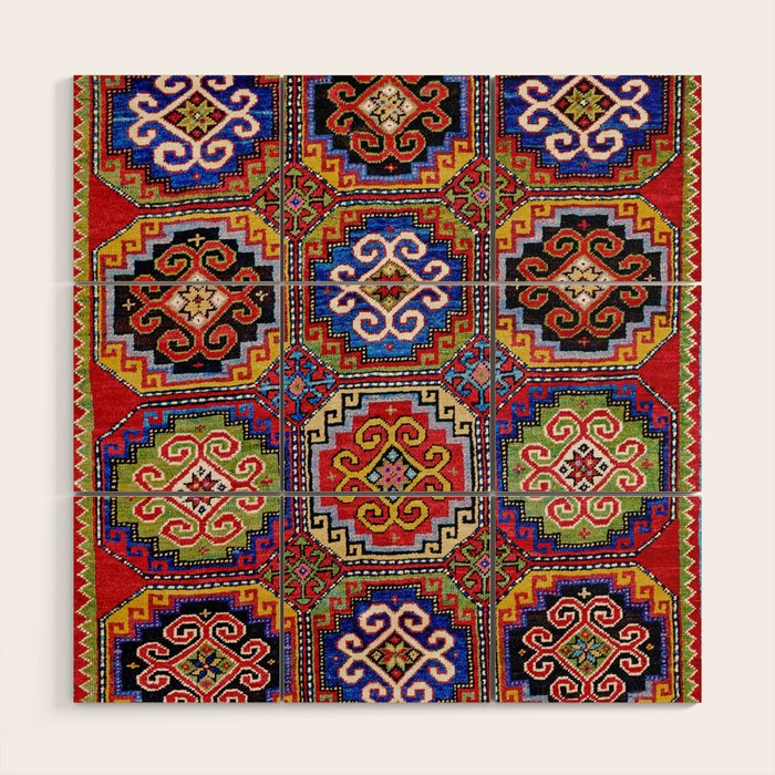 19th Century Armenian Kazak dated 1896 Wood Wall Art Gallery Image 1