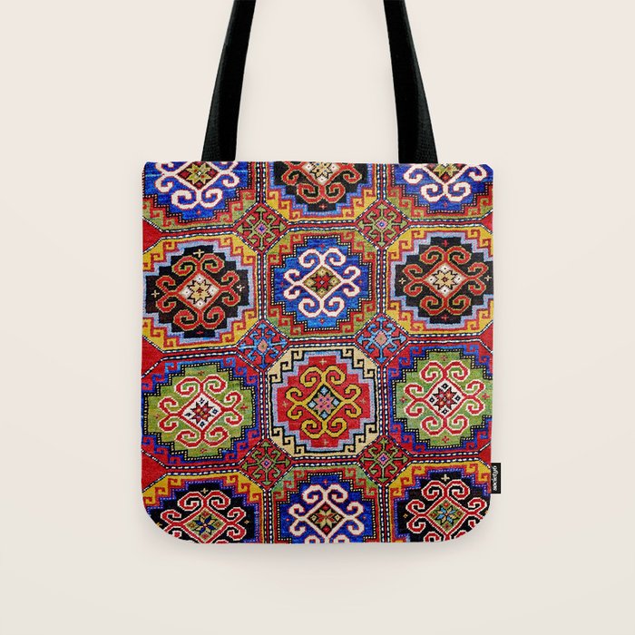 19th Century Armenian Kazak dated 1896 Tote Bag Gallery Image 1