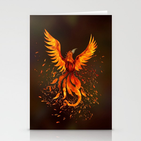 Rising Phoenix Bird  Stationery Card Gallery Image 2