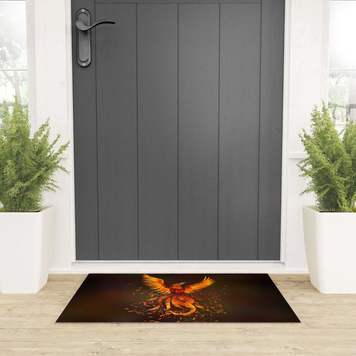 Rising Phoenix Bird  Welcome Mat Gallery Image 3