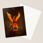 Rising Phoenix Bird  Stationery Card Gallery Image 2