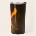 Rising Phoenix Bird  Travel Mug Gallery Image 2