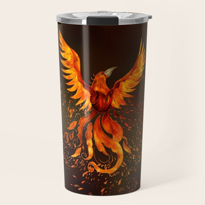 Rising Phoenix Bird  Travel Mug Gallery Image 1