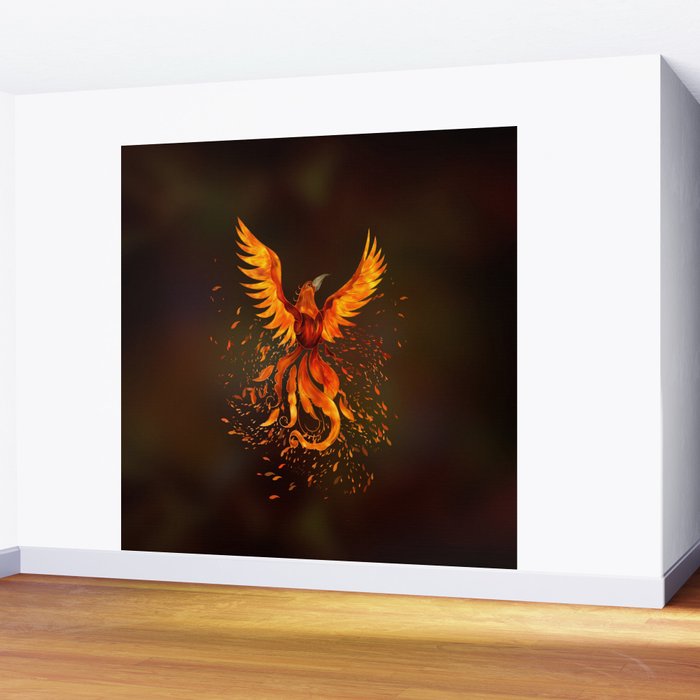 Rising Phoenix Bird  Wall Mural Gallery Image 2